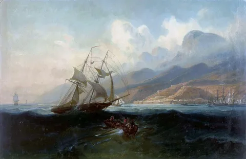 Ferdinand Bellermann, View of La Guaira from the Sea