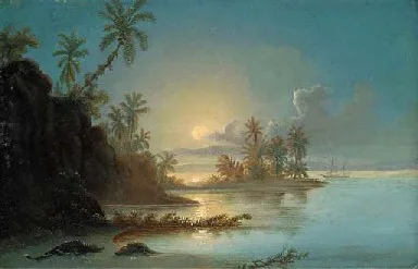 Ferdinand Bellermann, Sunset in the Orinoco delta