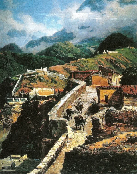 Ferdinand Bellermann, Street in La Guaira