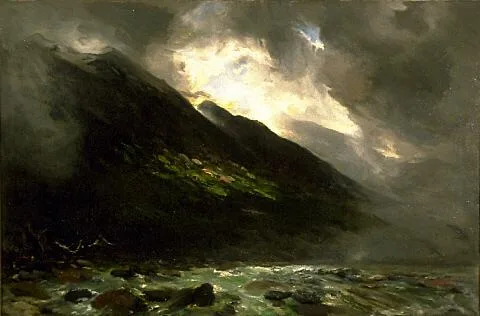 Petrus Van der Velden, Mount Rolleston and the Otira River
