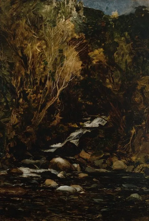 Petrus Van der Velden, Otira Gorge (Sketch)