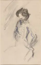 Ambrose McEvoy, Three-Quarter Portrait of a Young Girl