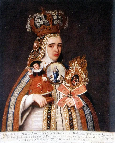 José de Alcíbar, Votive Portrait of Sor M. María Anna Josefa de San Ignacio