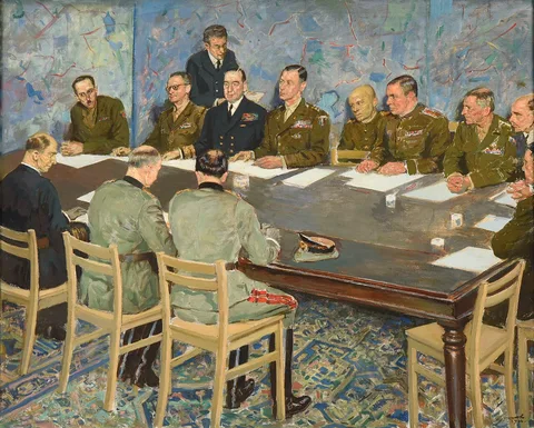 Lucien Jonas, Signing of the German surrender on May 7, 1945 in Reims