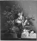 Arnoldus Bloemers, Still life with Fruit and Poultry