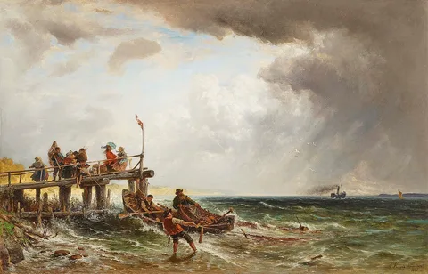 Albert Kappis, Rising thunderstorm on Lake Starnberg