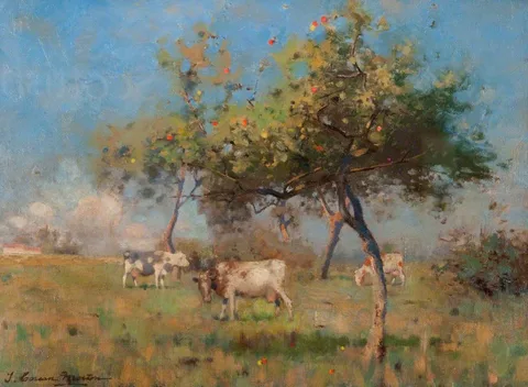 Thomas Corsan Morton, Cows in an Orchard