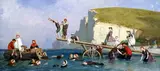 Eugène Le Poittevin, Sea Bathing in Étretat