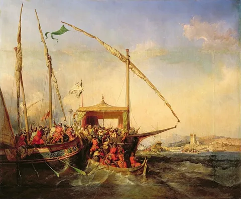 Eugène Le Poittevin, Naval Battle of Imbre in 1346