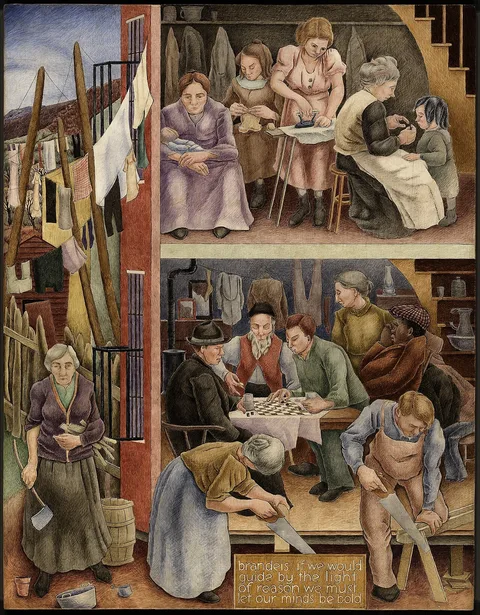 George Biddle, Tenement (mural study, Department of Justice Building, Washington, D. C.)