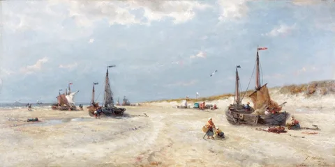 François Musin, On the beach at Katwijk