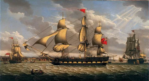 Robert Salmon, British Merchantman in the River Mersey off Liverpool