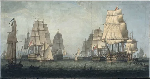 Robert Salmon, The British Fleet Forming a Line off Algiers