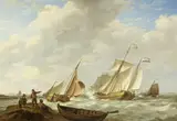 Johannes Hermanus Koekkoek, A Breezy Day on the Scheldt