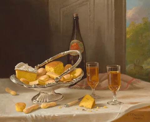 John F. Francis, Still Life with Silver Cake Basket