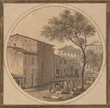 Victor-Jean Nicolle, View of the Roman Forum with the Temple of Saturn in the Background