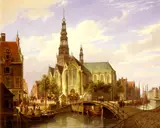 Cornelis Christiaan Dommersen, A Capriccio View of Amsterdam