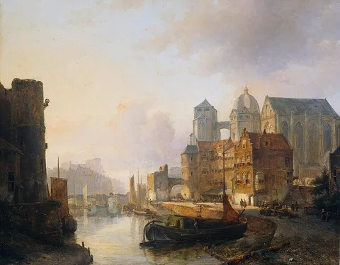 Kaspar Karsen, Gezicht in een stad aan een rivier