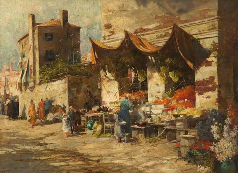 George Charles Haité, A Venetian Fruit Stall