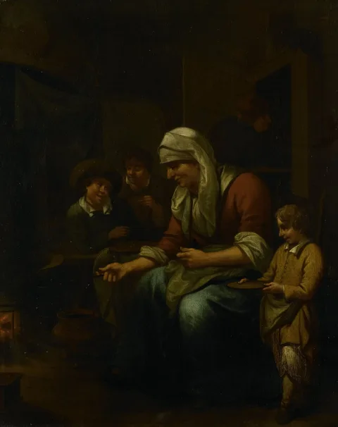 Bernardus van Schijndel, Woman making pancakes