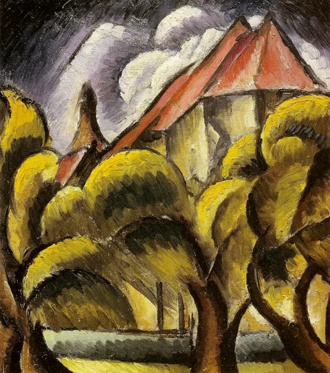 Wacław Wąsowicz, Landscape with a church.