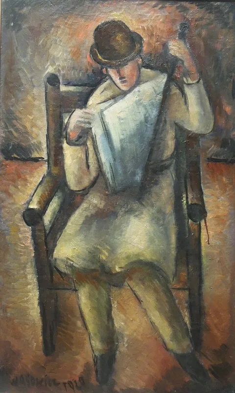 Wacław Wąsowicz, Man reading a newspaper
