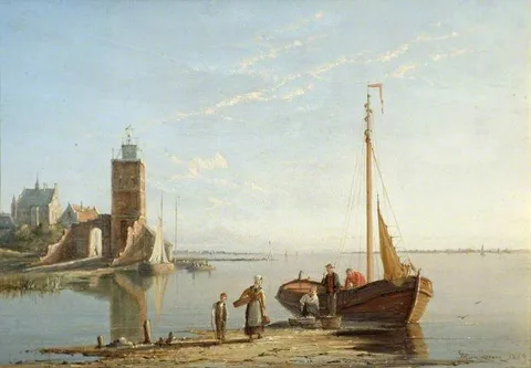William Raymond Dommersen, The Lighthouse at Tholen, Zuider Zee, The Netherlands