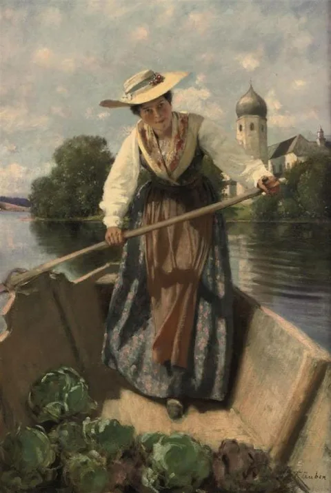 Franz Leo Ruben, An Italian young lady selling vegetables