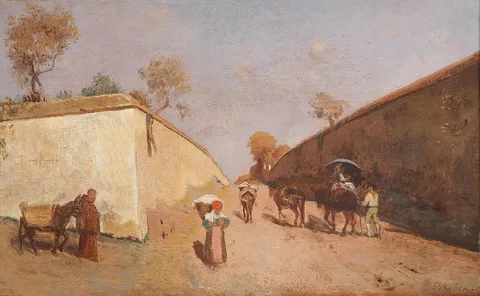 Franz Leo Ruben, Italian village street