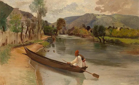Franz Leo Ruben, On the riverbank
