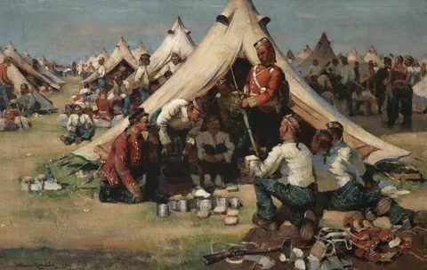 William Kennedy, The Argylls in Camp at Stirling