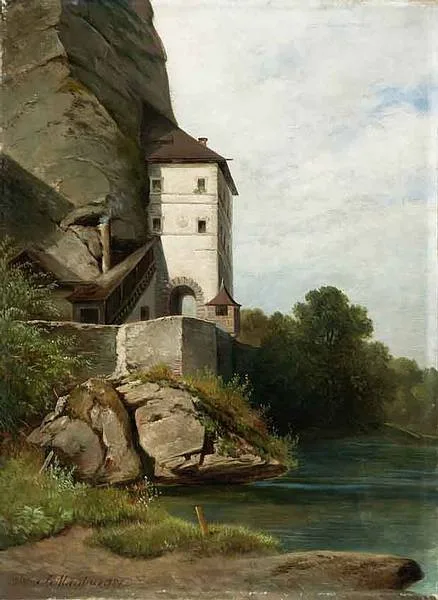 Josef Mayburger, The Klausen-Gate of Salzburg from the city side