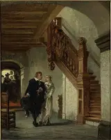 Johannes Anthonie Balthasar Stroebel, Hall and Landing with Figures