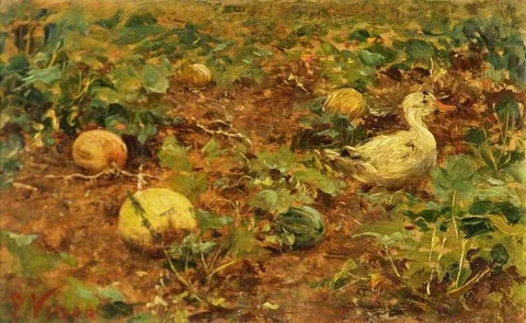 Francesco Vinea, Vegetable Patch with a Duck