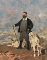Francesco Vinea, Victor Emmanuel II with his dogs