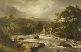 Edmund Marriner Gill, Mill in Ruins on the Banks of the River Usk