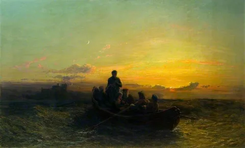 Thomas Danby, The Escape of Mary, Queen of Scots from Loch Leven Castle, 2 May 1568