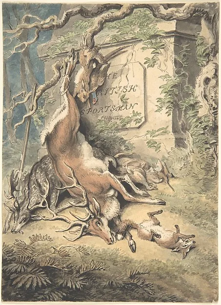 Samuel Howitt, Design for the Frontispiece of "The British Sportsman"