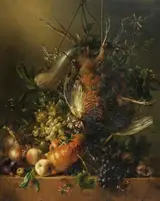 Hendrik Reekers, Fruit and Game with a Powder Horn