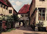 August Fischer, A courtyard in Ribe.