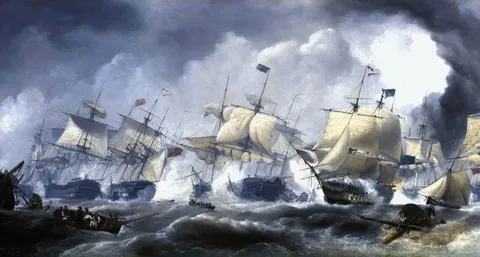 George Chambers, The Battle of Camperdown, 11 October 1797