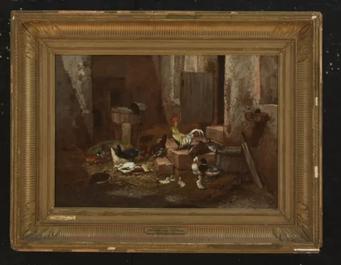 Philibert Leon Couturier, Farmyard with Chickens