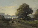 Jan van der Linde, Landscape with Farmhouses