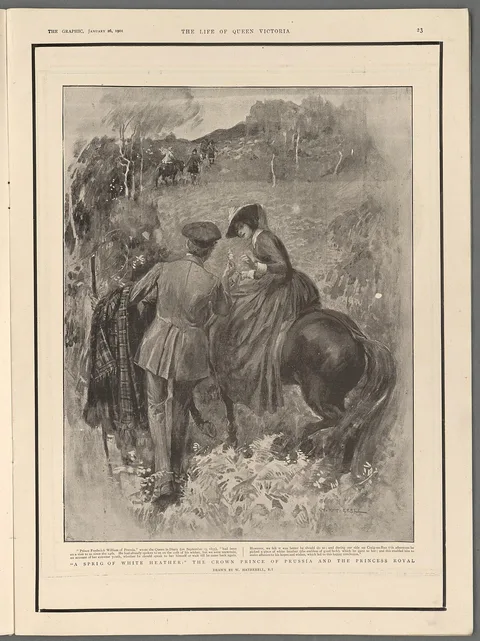 William Hatherell, A sprig of white heather the Crown Prince of Prussia and the Princess Royal