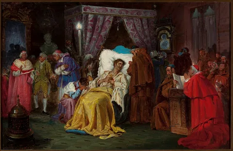Ludwik Wiesiołowski, Aleksander Sobieski on his deathbed in Rome in 1714