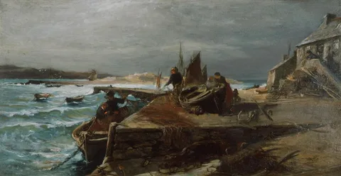 Charles James Lewis, Unloading nets, Barmouth