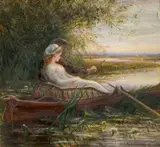 Charles James Lewis, Two Figures In A Boat