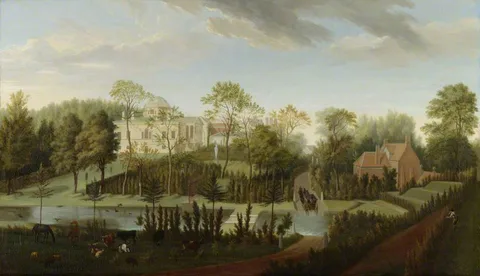 Pieter Andreas Rijsbrack, A View of Chiswick House from the South West