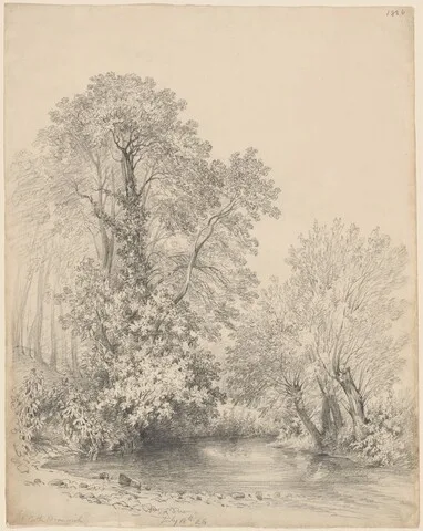 Frederick William Watts, Trees by the River at Castle Bromwich