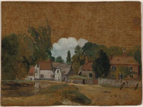 Frederick William Watts, The Village Pond at Bishopstoke